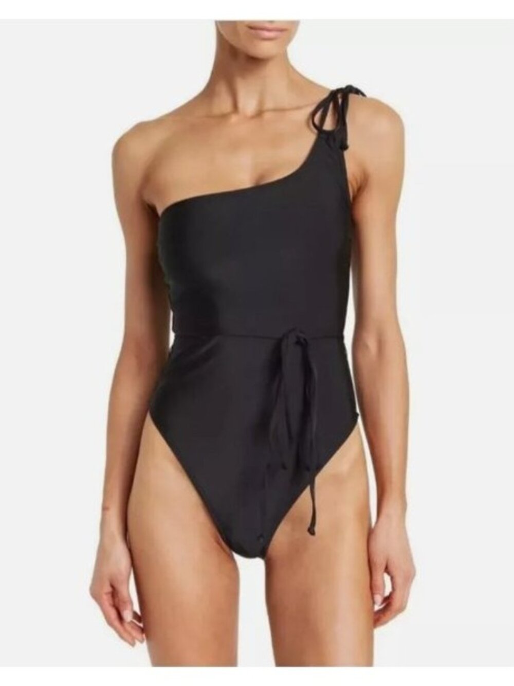 Good American Shine One-Shoulder One-Piece Swimsuit - S